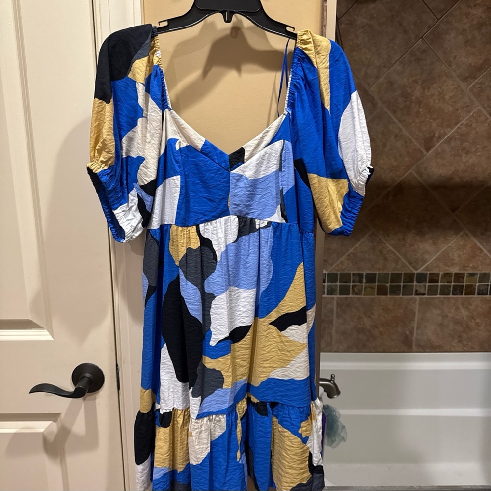 Nine West Colorful Abstract Print Women's Dress